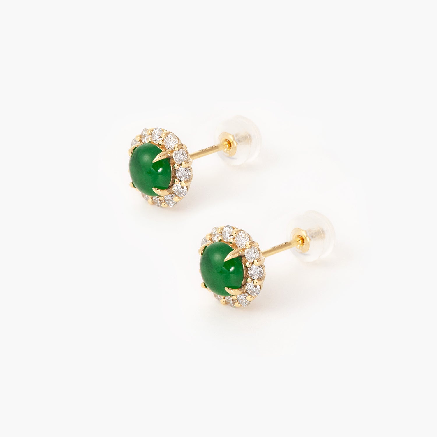 VIntage Chrysoprase Earrings Jeweled Screw On gold filled