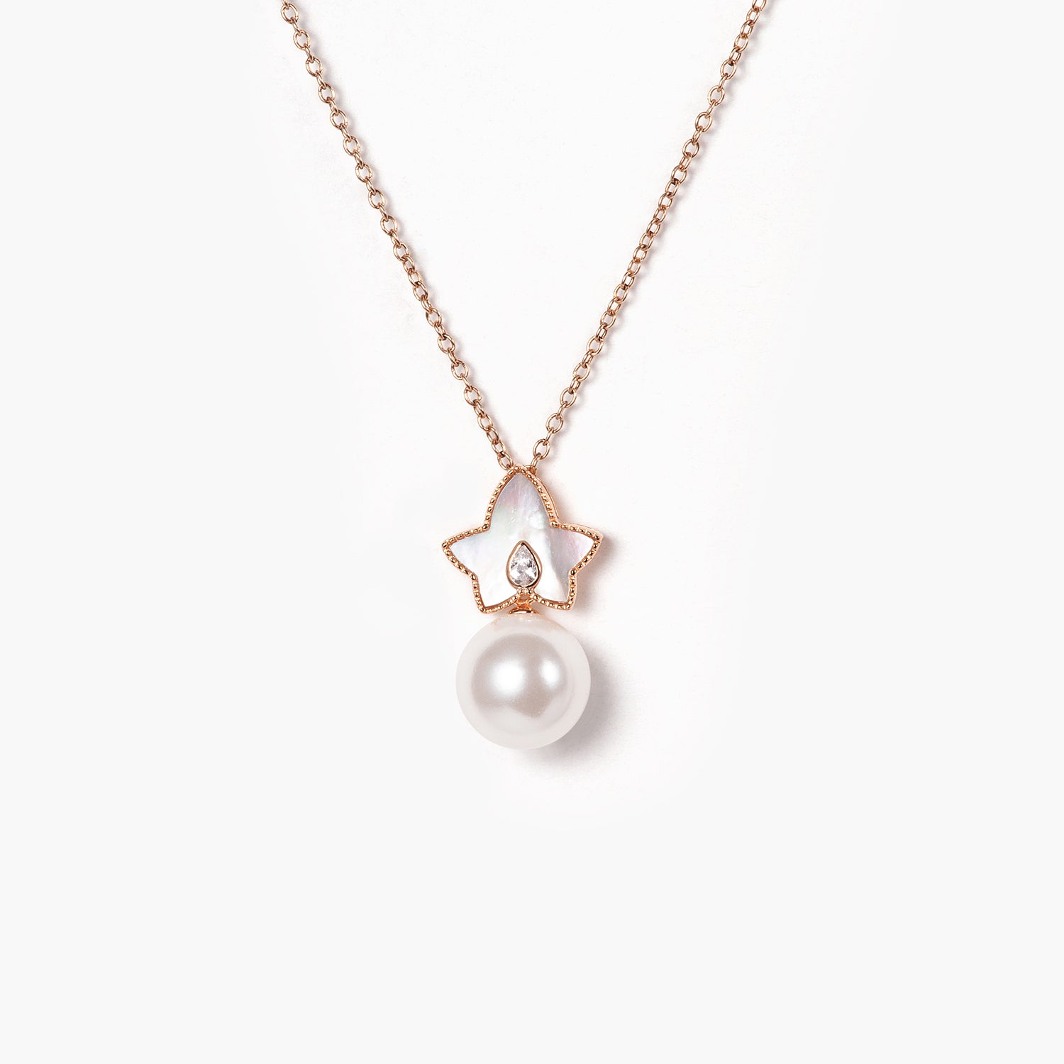 Natural freshwater pearl star shape natural shell natural pearl mermaid story pendant necklace for women