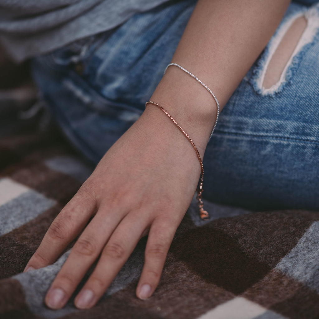 Dainty Box Chain Bracelet
