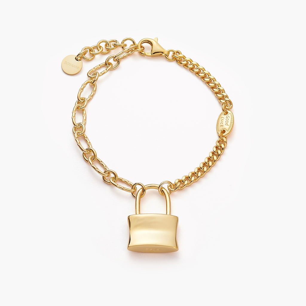 Simplicity London Lock charm Bracelet