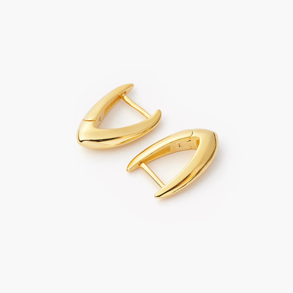 Simple V-Shaped Hoop Earrings