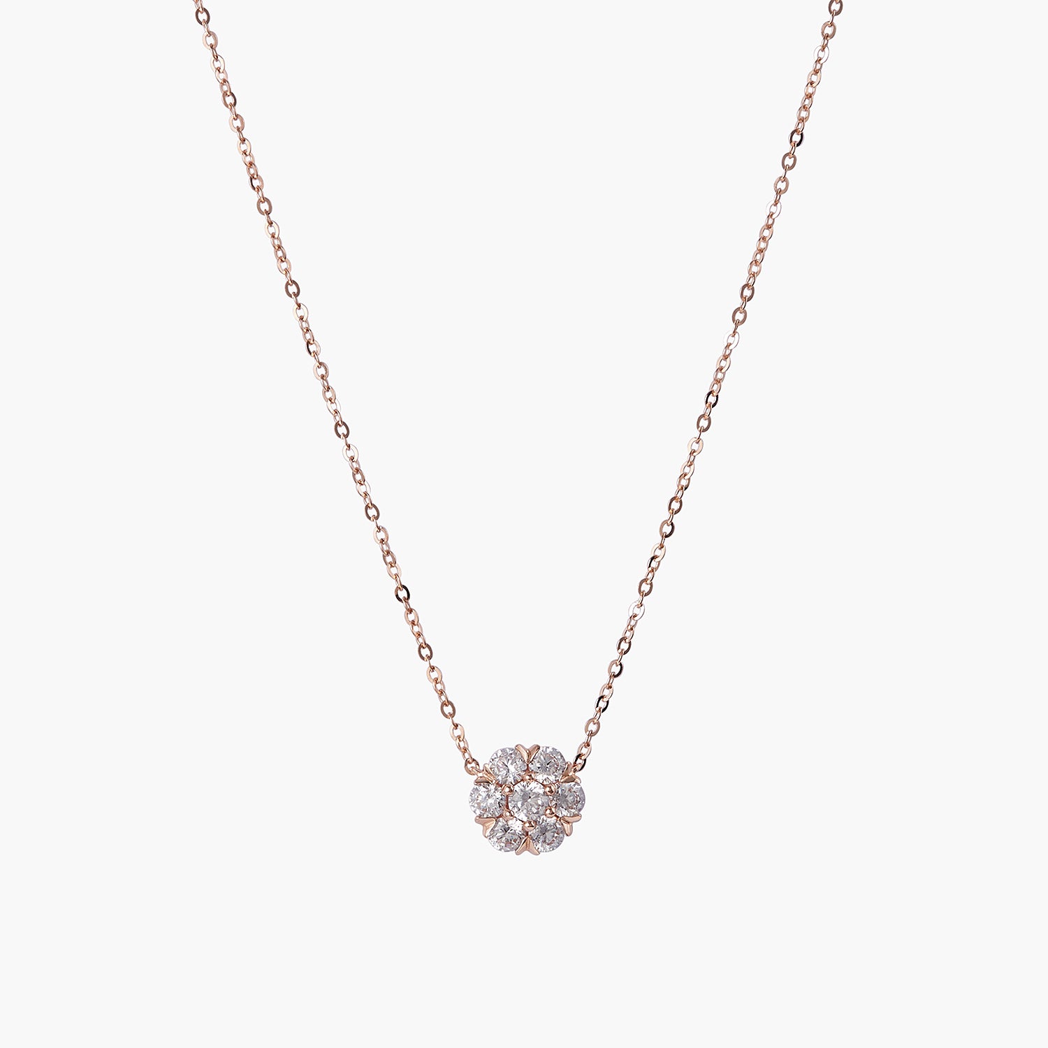 Sparkle Halo Necklace With Moissanite Diamond