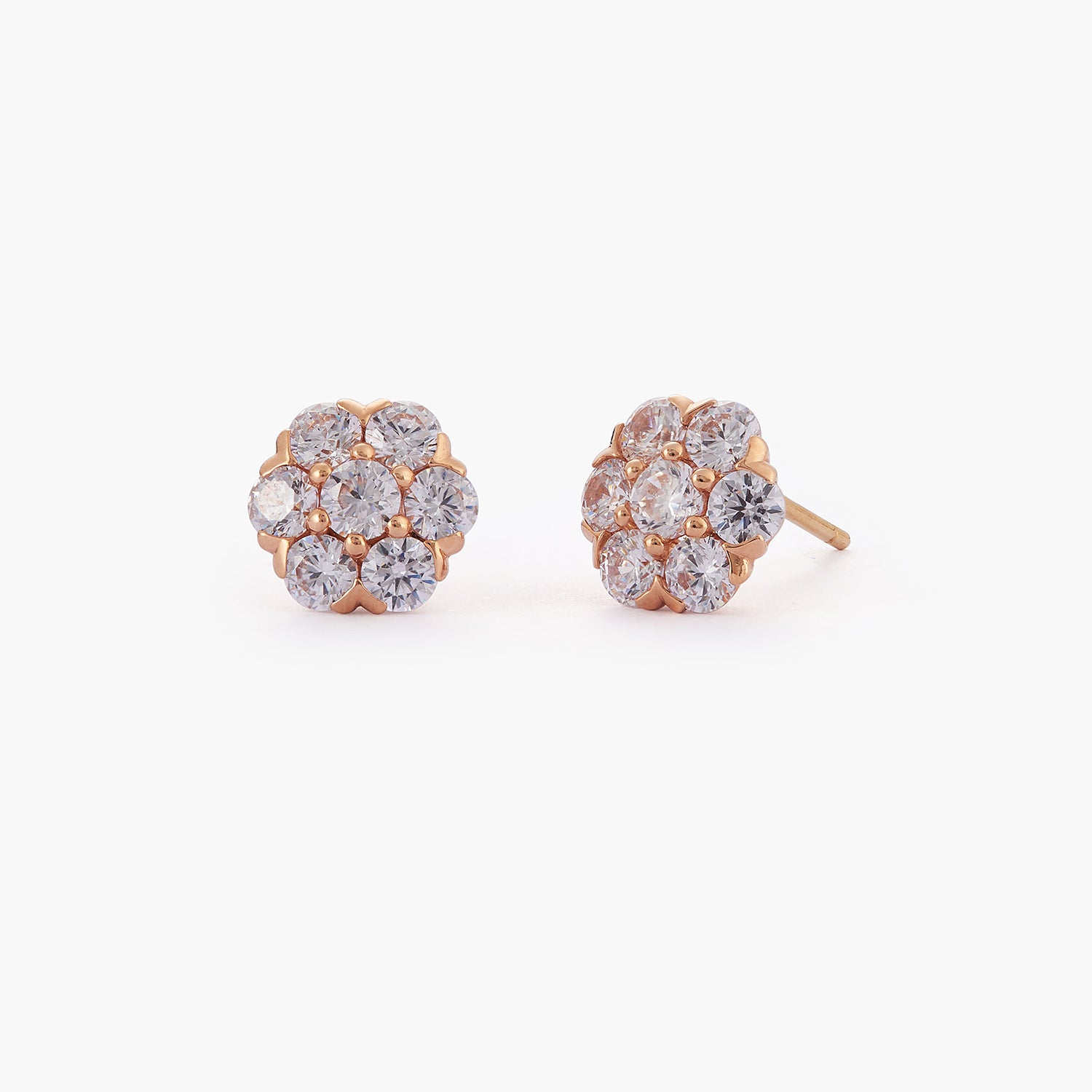 Sparkle Halo Stud Earrings With Moissanite Diamonds