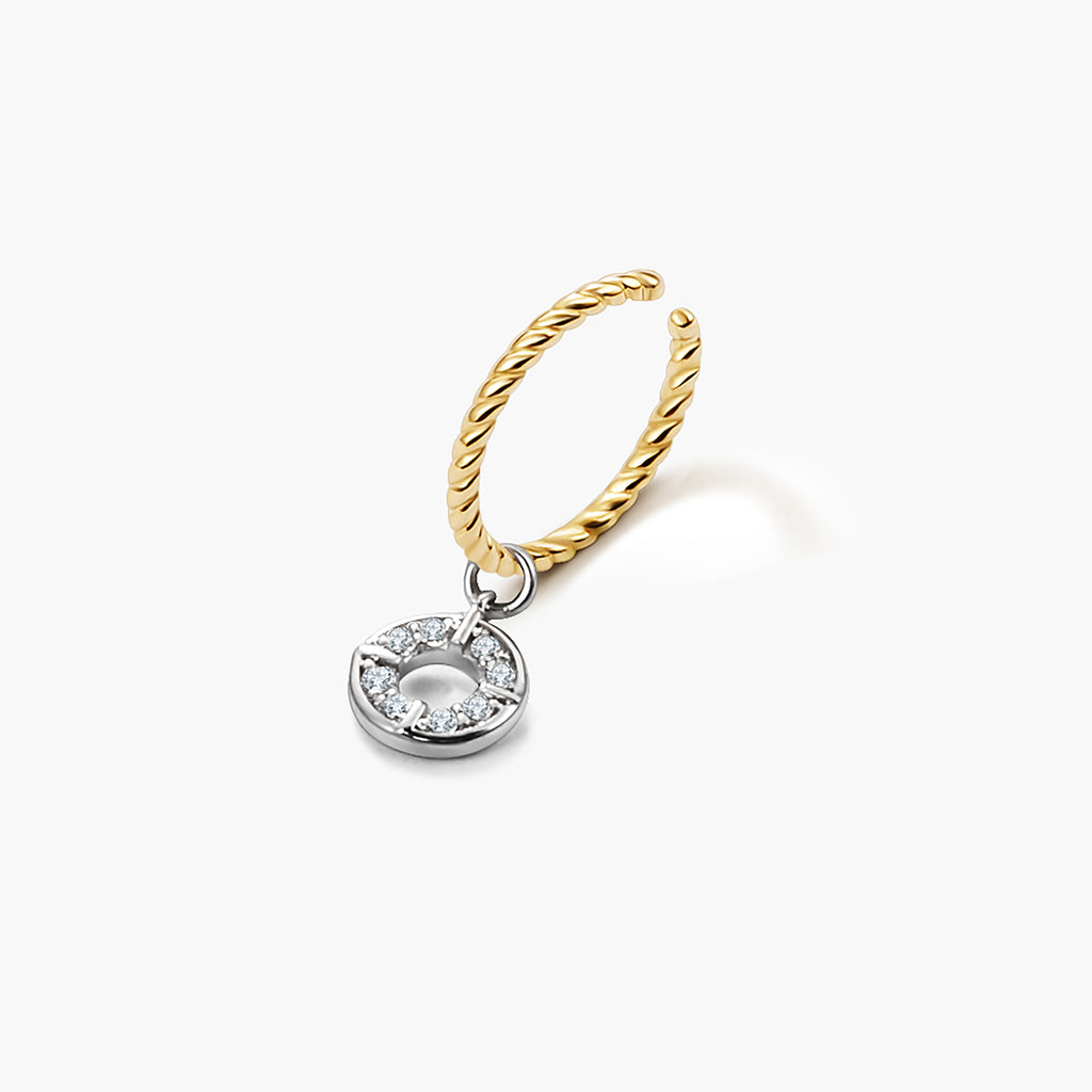 Helm Ear Cuffs Earrings With Moissanite Diamond