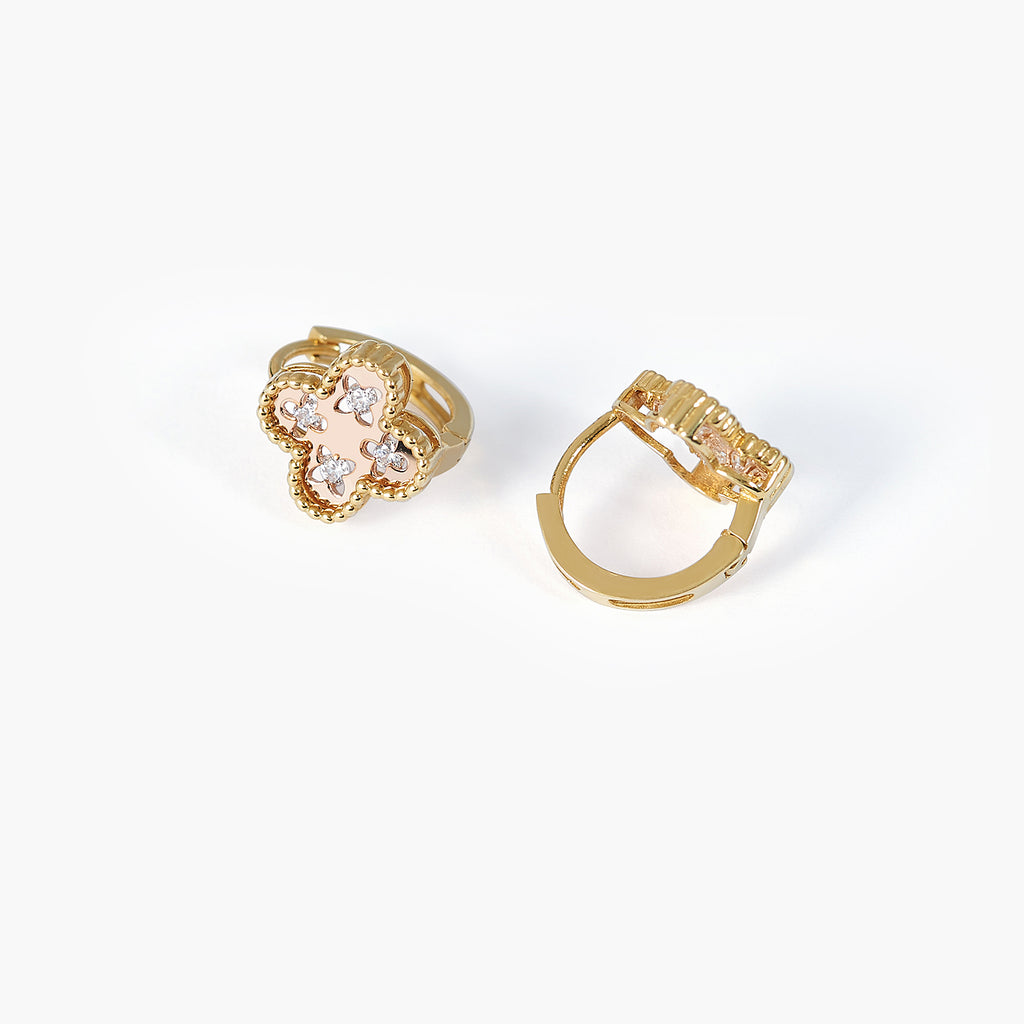Sparkle Diamond Clover Earrings