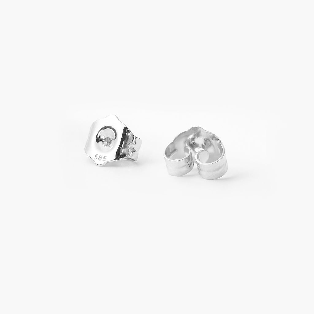 Triangle stud earrings with diamond