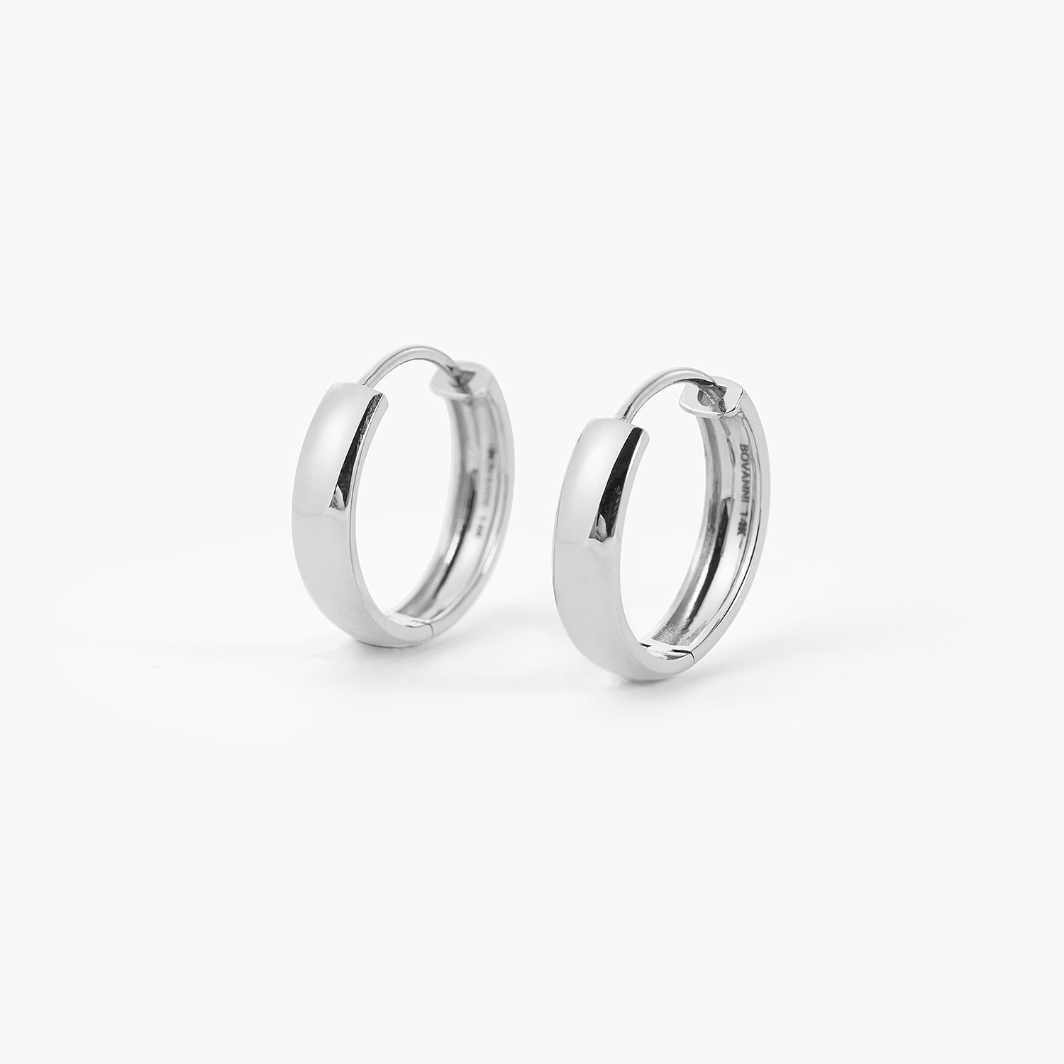 Earring Back (9.2x9.4mm) Jumbo Swirl - 14K White Gold - Sold individually