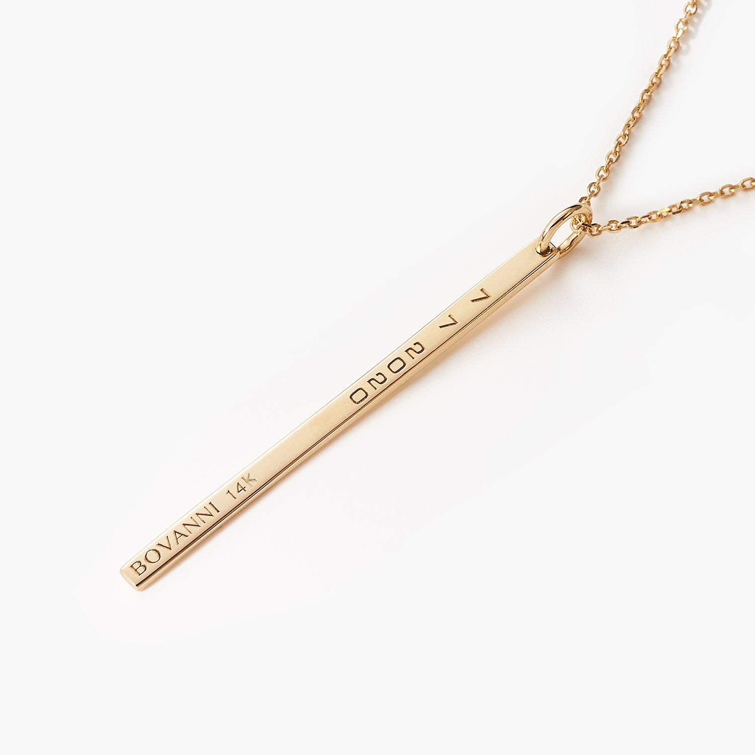 14k gold outlet vertical bar necklace