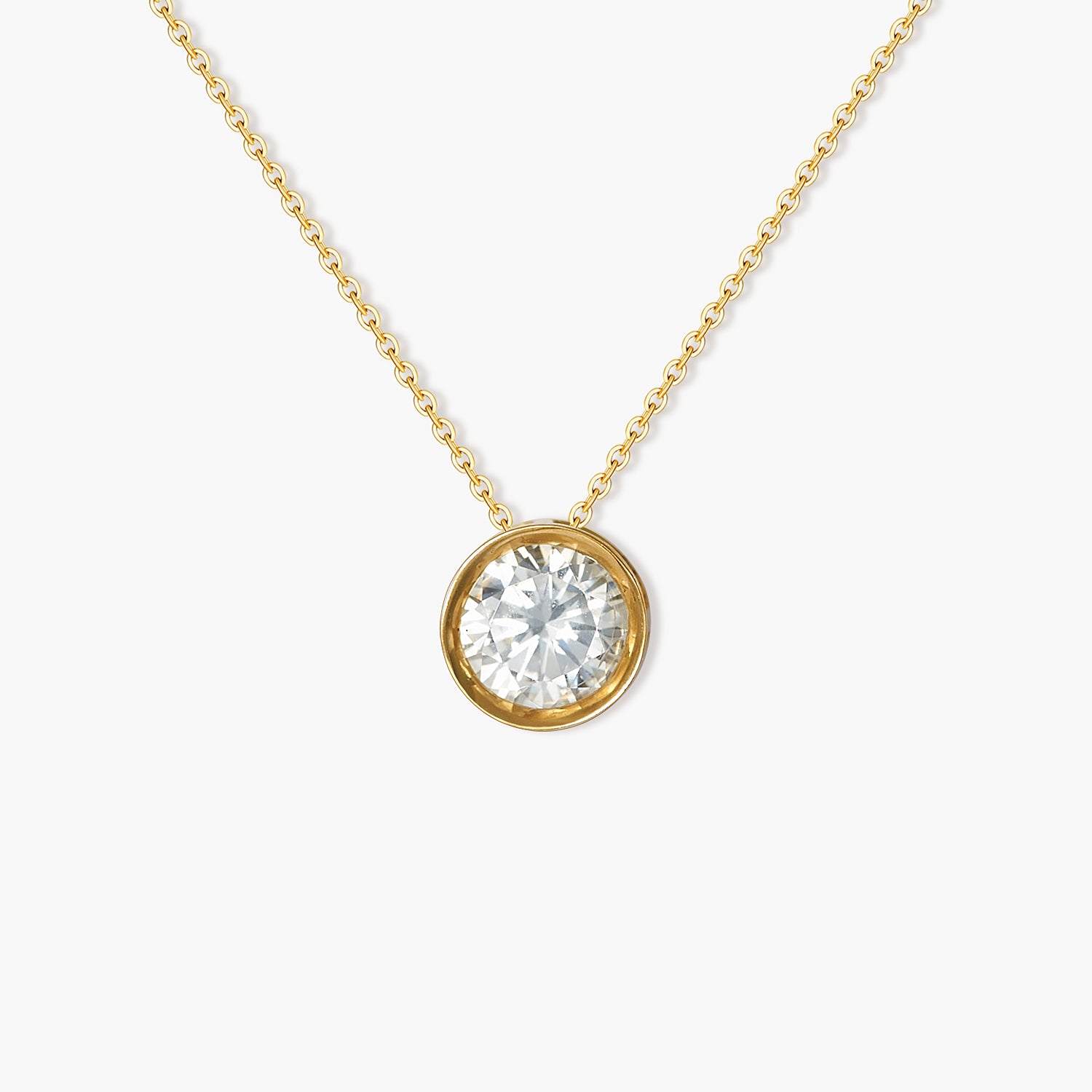 Sparkle Pendant Necklace With Moissanite Diamonds