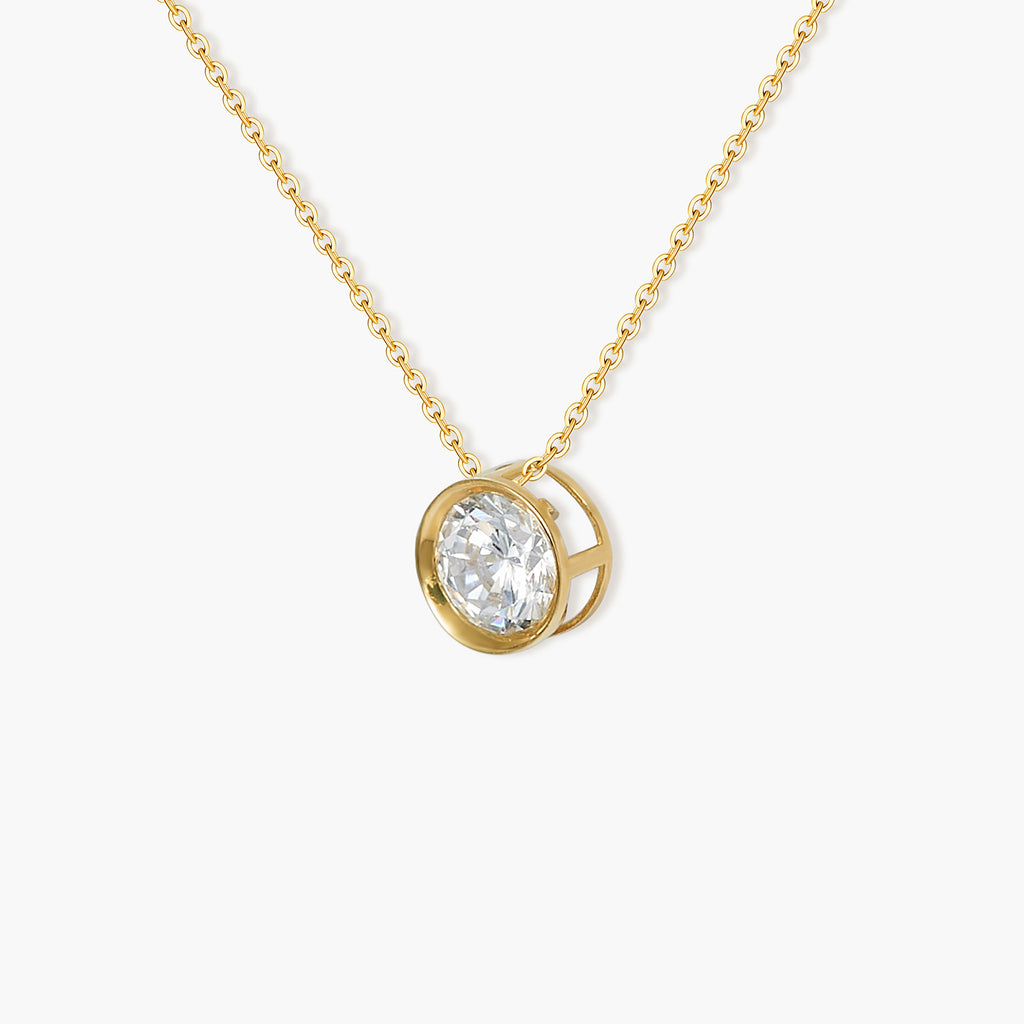 Sparkle Pendant Necklace With Moissanite Diamonds