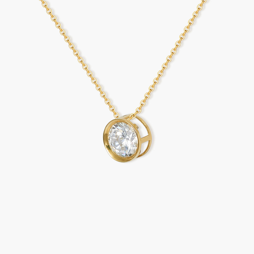 Sparkle Pendant Necklace With Moissanite Diamonds