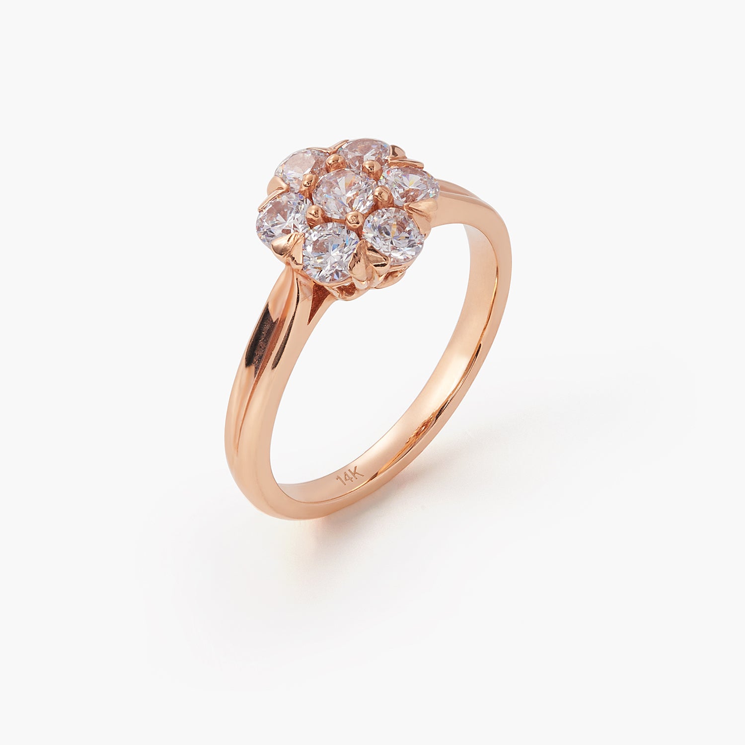 Sparkle Halo Ring With Moissanite Diamond