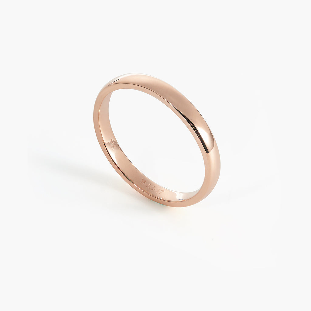 Men's Half Round Comfort Fit Wedding Band - 4mm Width