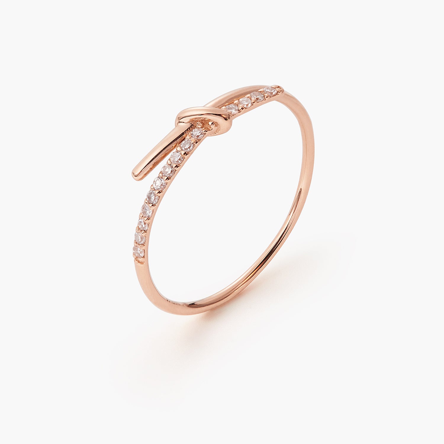 BOVANNI Barbed Wire Promise with diamonds - Delicate Knot Ring BOVANNI Barbed Wire Promise with diamonds - Delicate Knot Ring