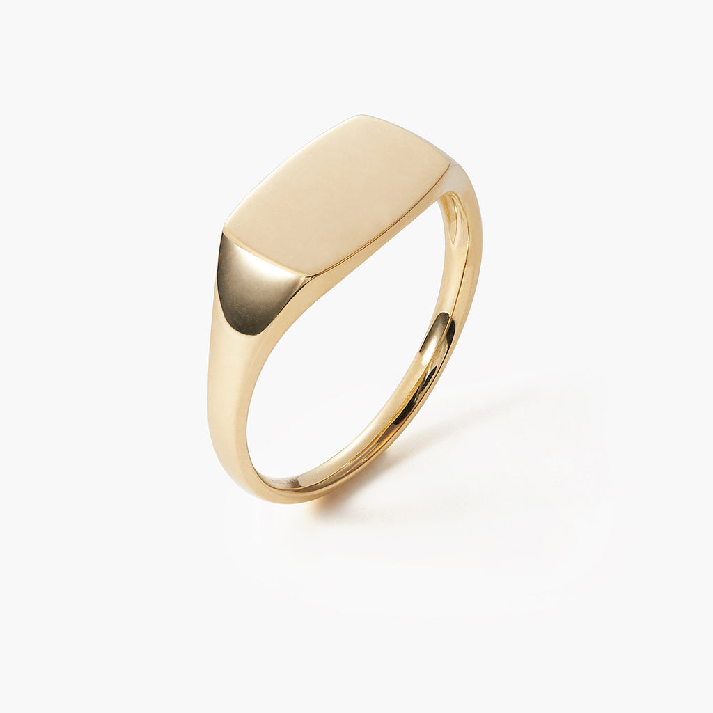 Classic Engravable Square-shape Signet Ring