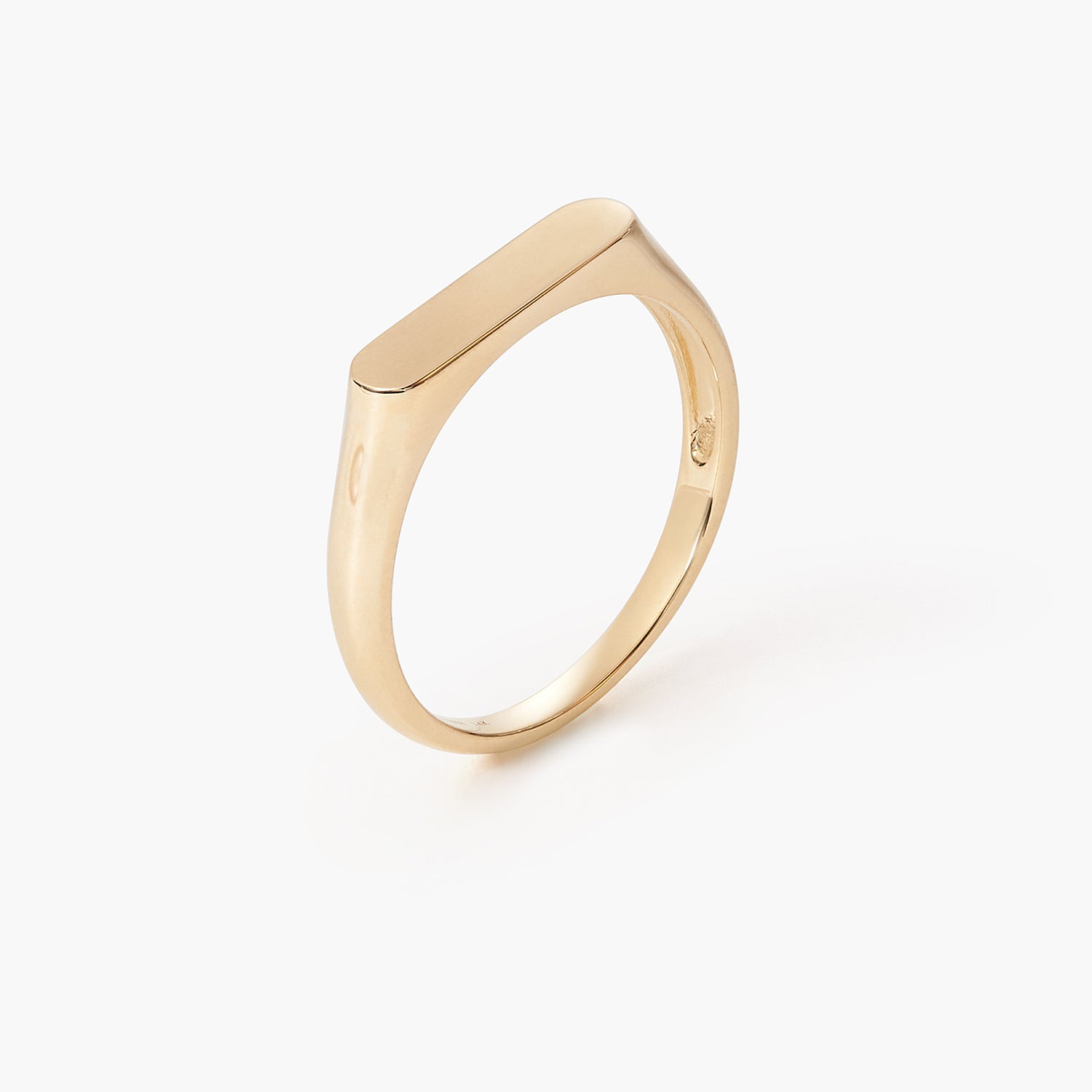 Engraved Stacking Bar Personalised Custom Name Signet Ring