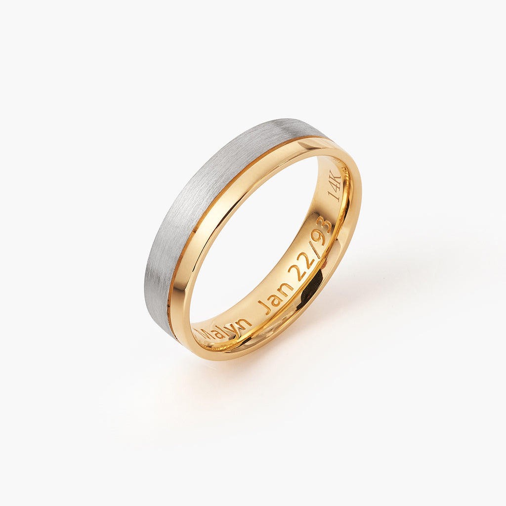 5mm Men's Brushed Eternity Wedding Band Couple Ring