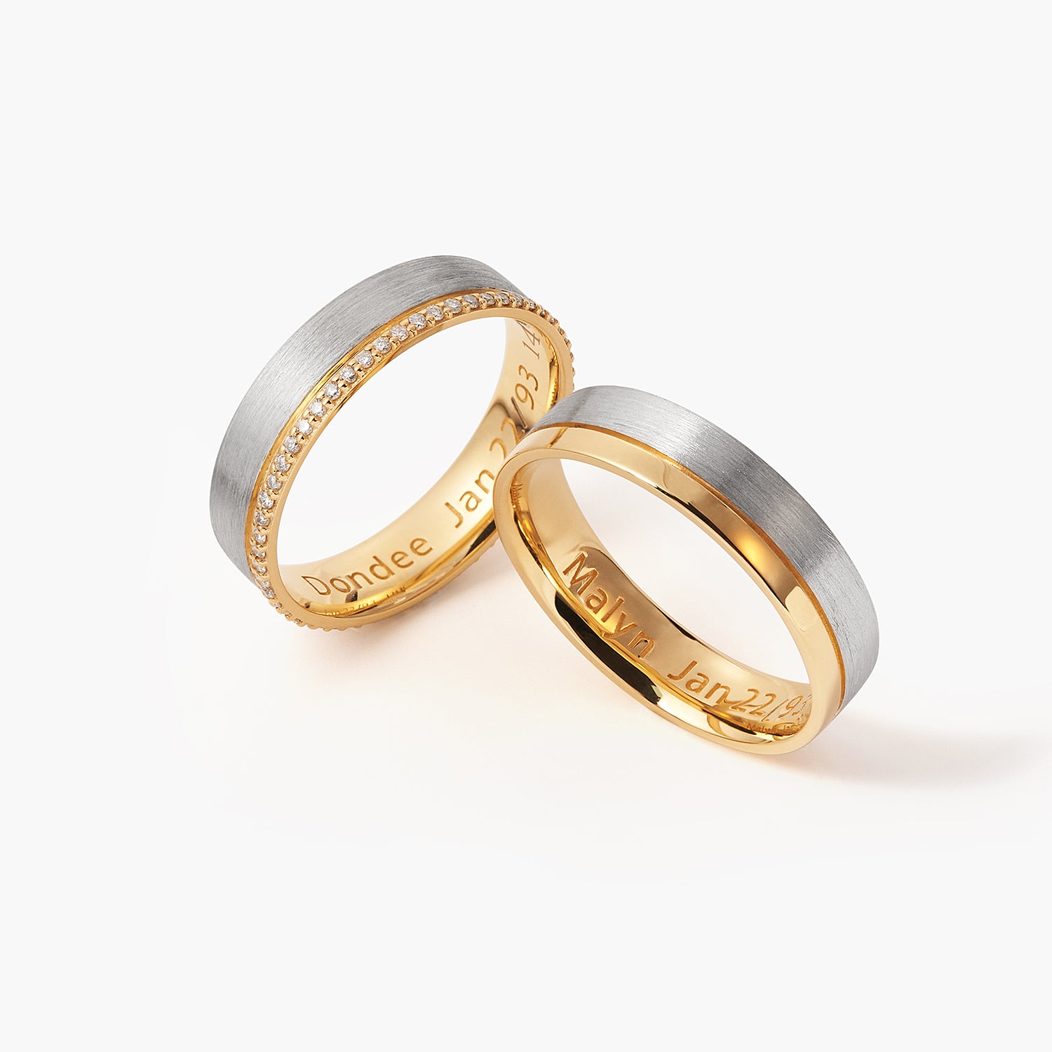 Couple band hotsell rings