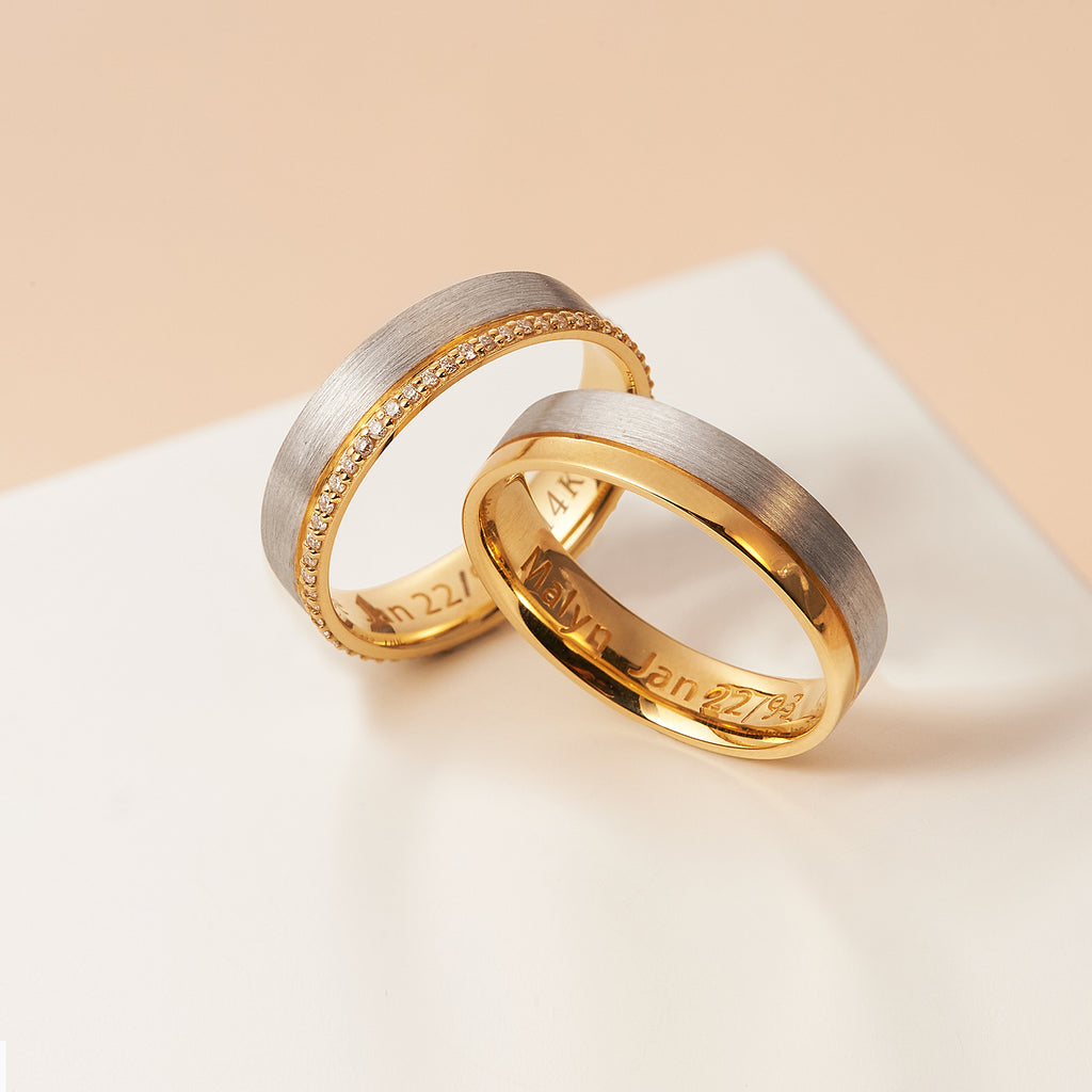 5mm Men's Brushed Eternity Wedding Band Couple Ring