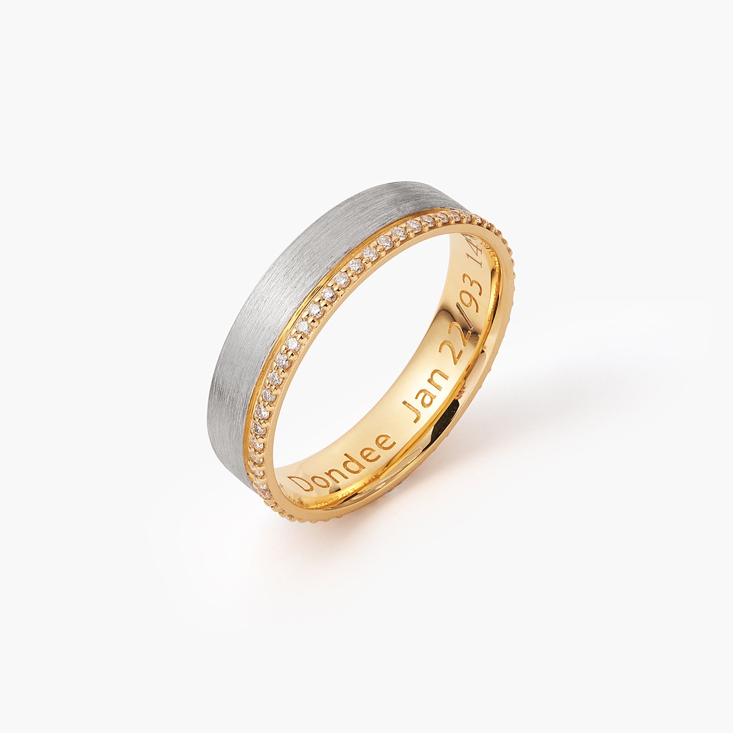 5mm Girl's Brushed Eternity Wedding Band Couple Ring