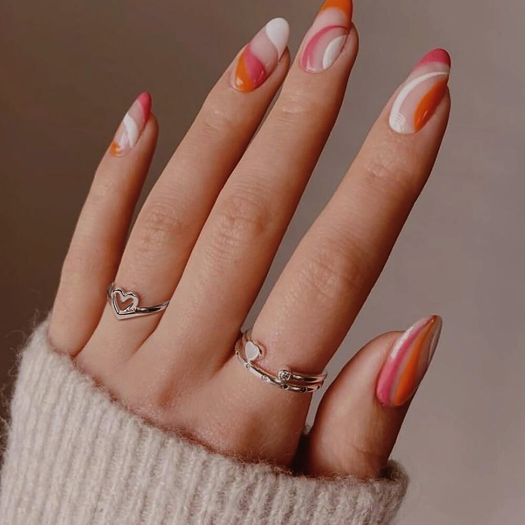 Solid Gold Sparkling Wishbone Heart Ring