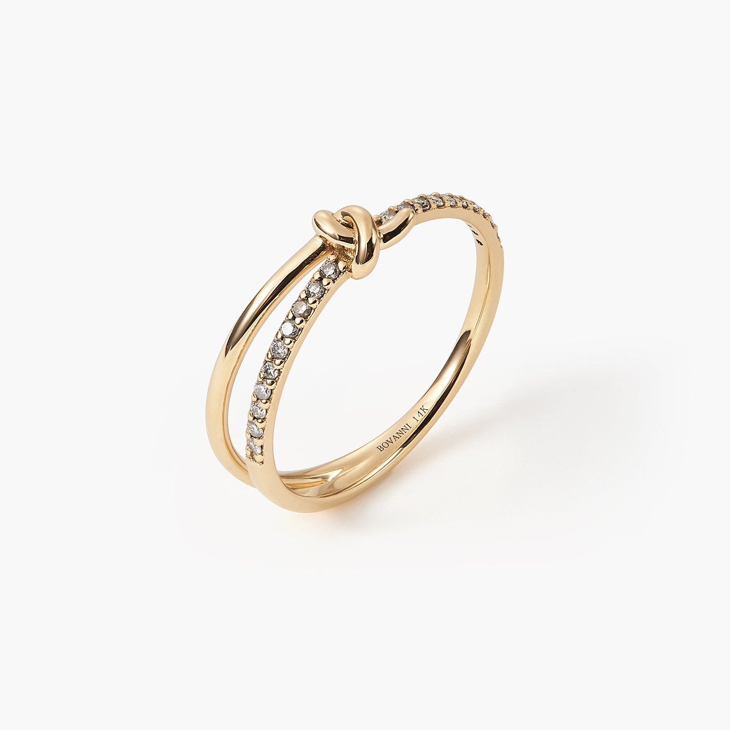 BOVANNI Bond Love Knot Ring With Diamond