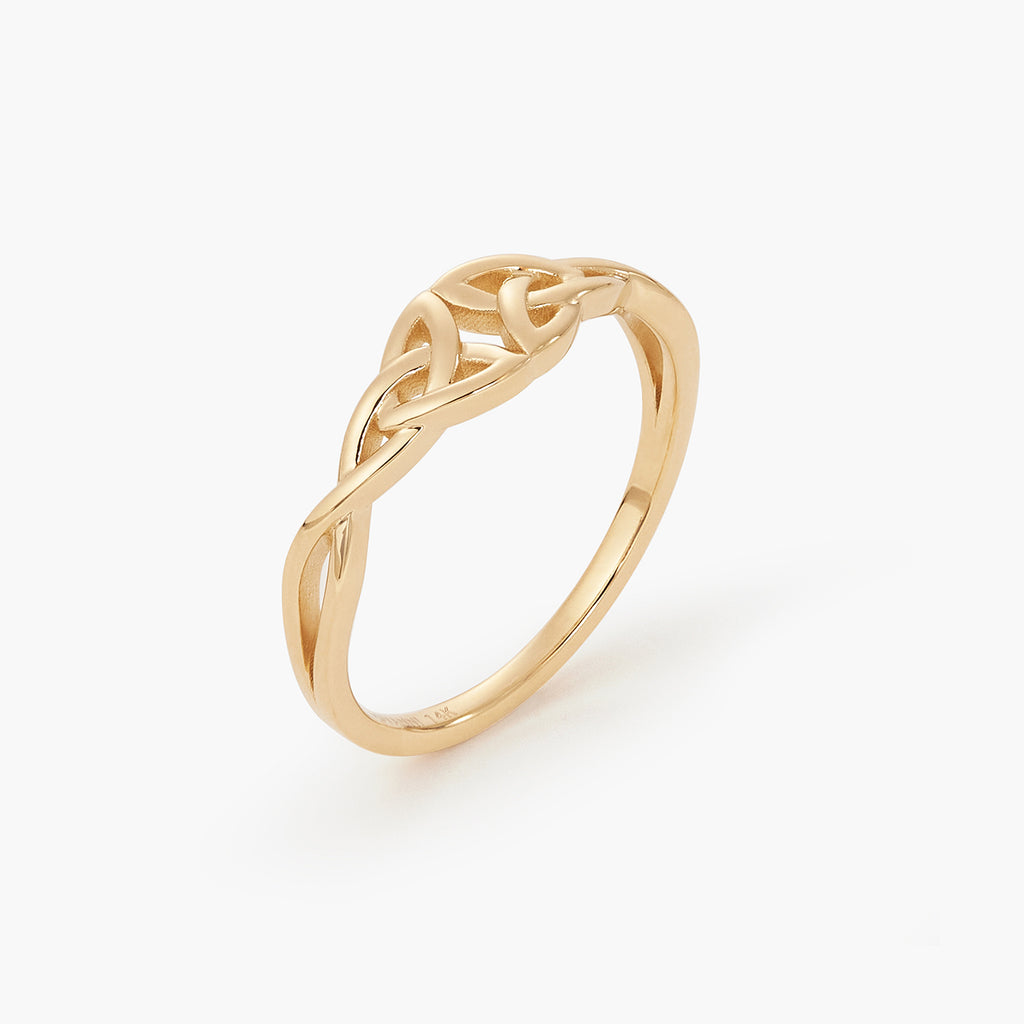 Celtic Double Trinity Knot Women Ring