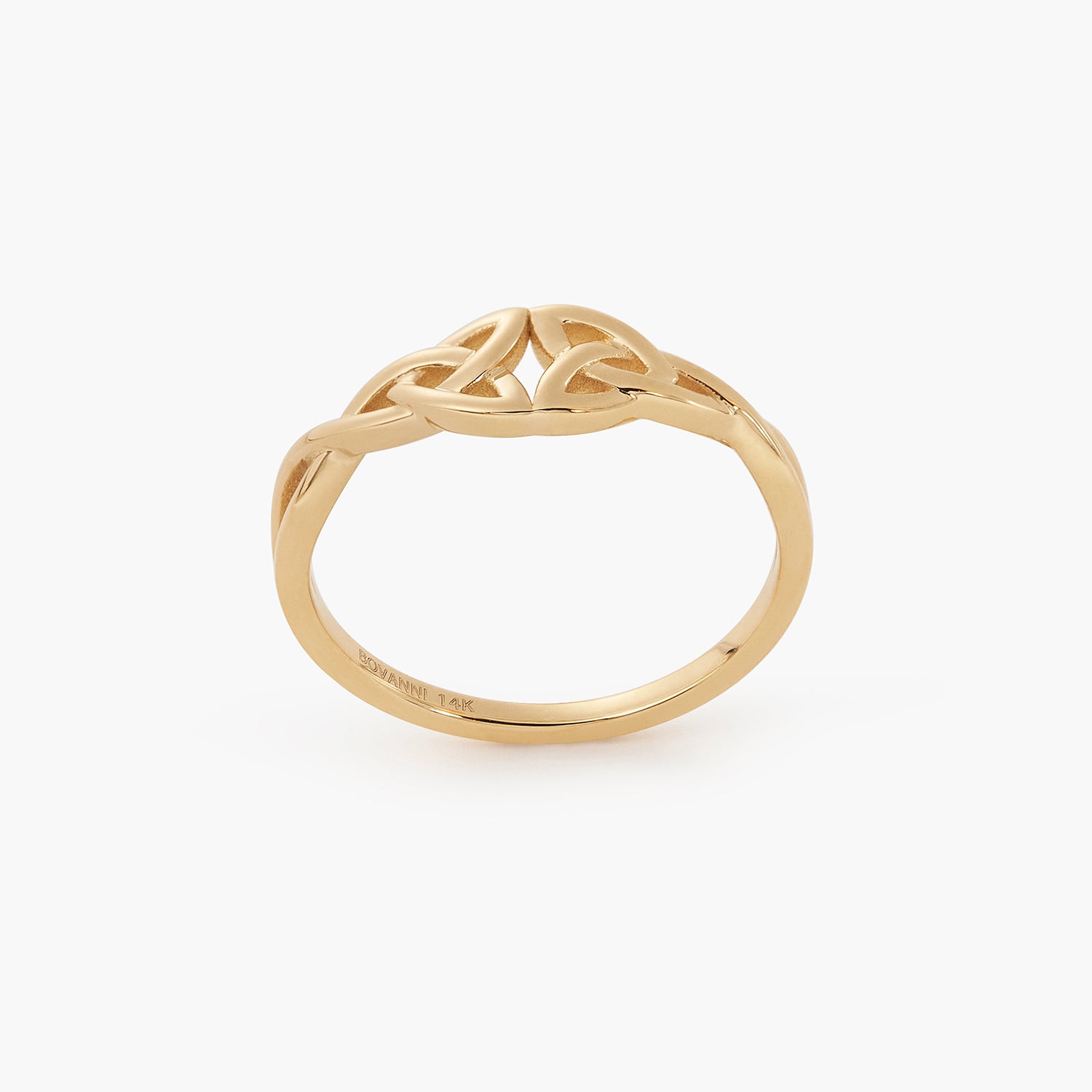 BOVANNI Celtic Double Trinity Knot Women Ring