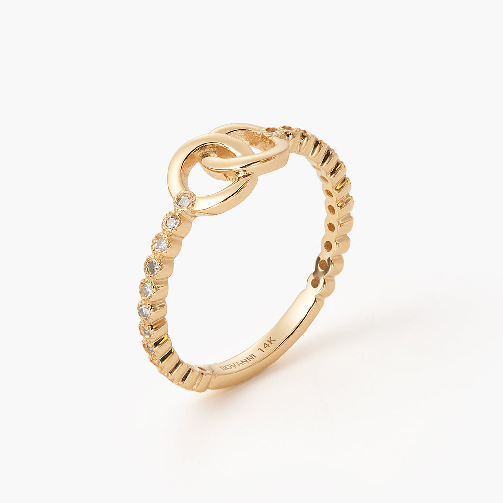 14K Gold Mother And Daughter Ring