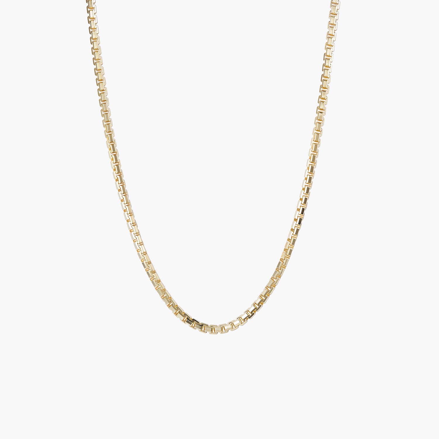 Diamond-Cut Box Chain Necklace