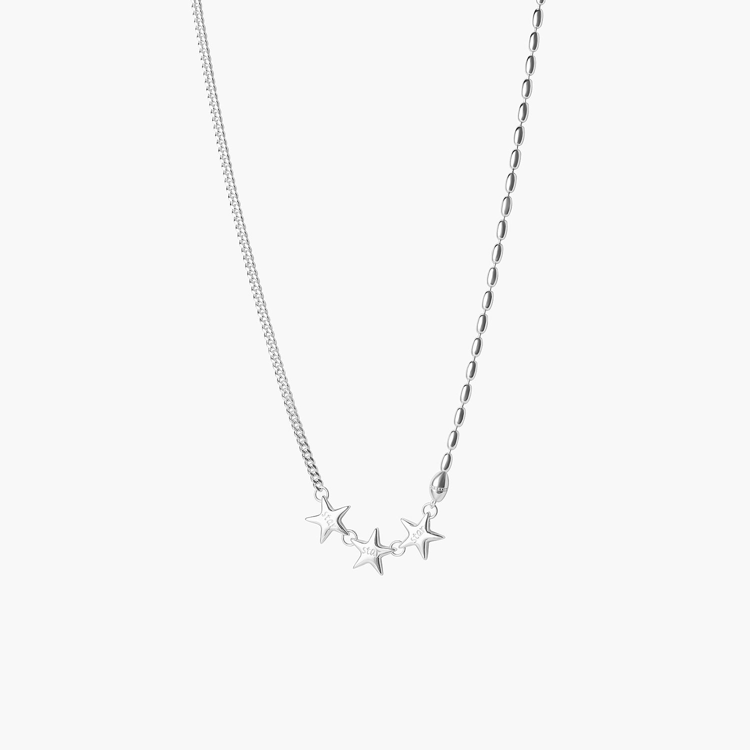 Star Charm Beaded Chain Necklace