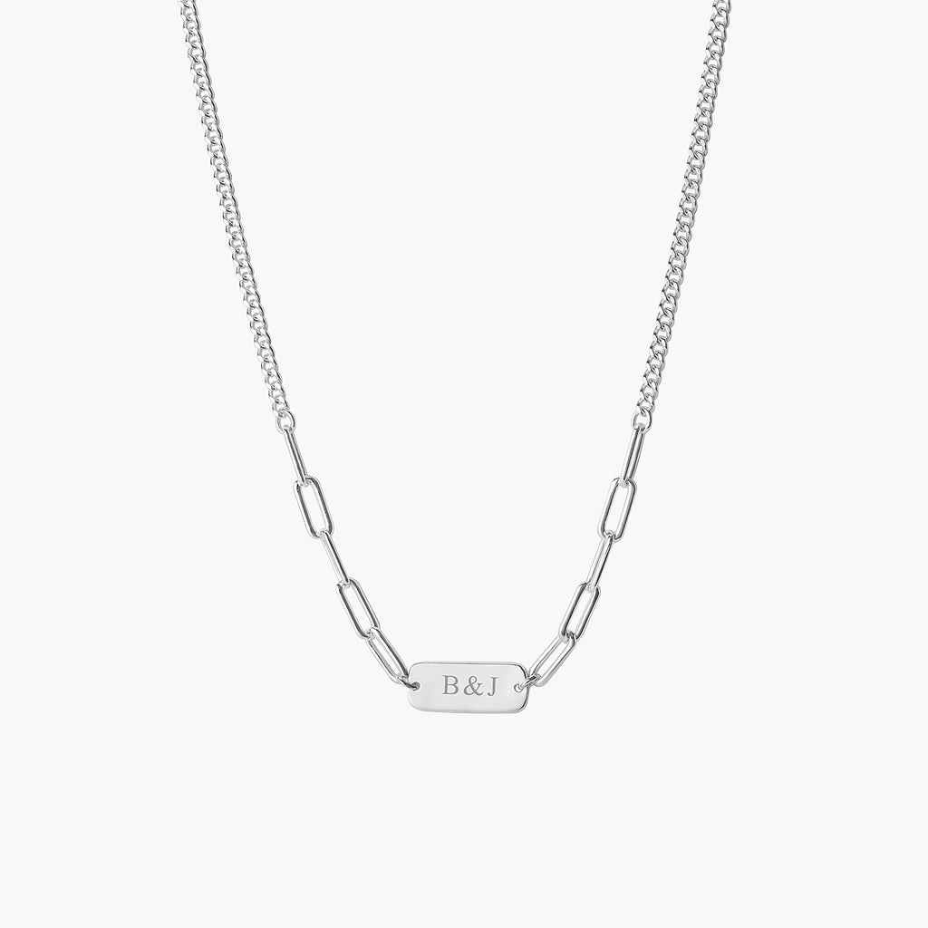 Personalized Bar Charm Necklace