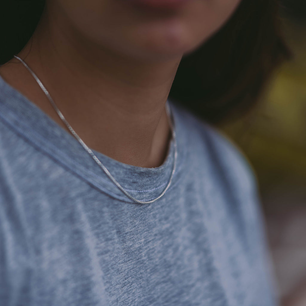 Dainty Box Chain Necklace