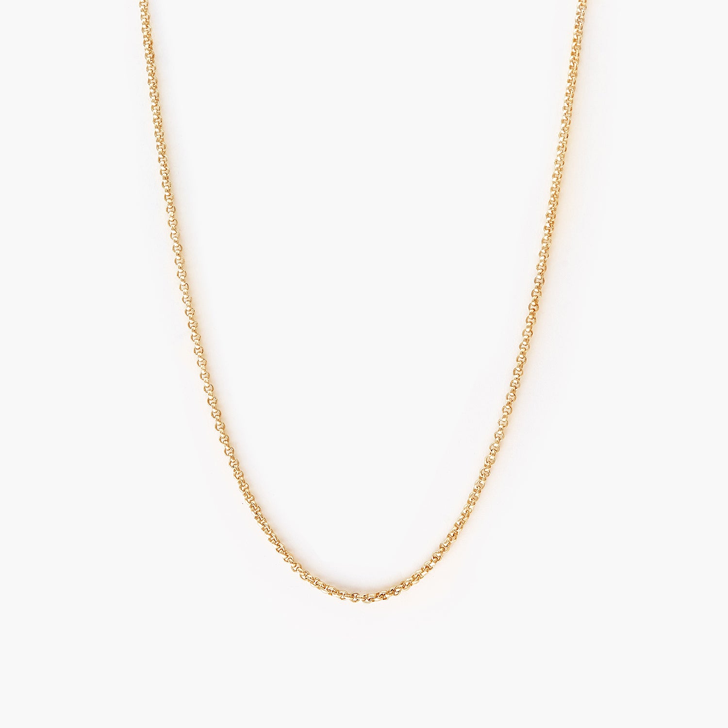 2.4mm Hollow Fancy Rolo Chain Necklace