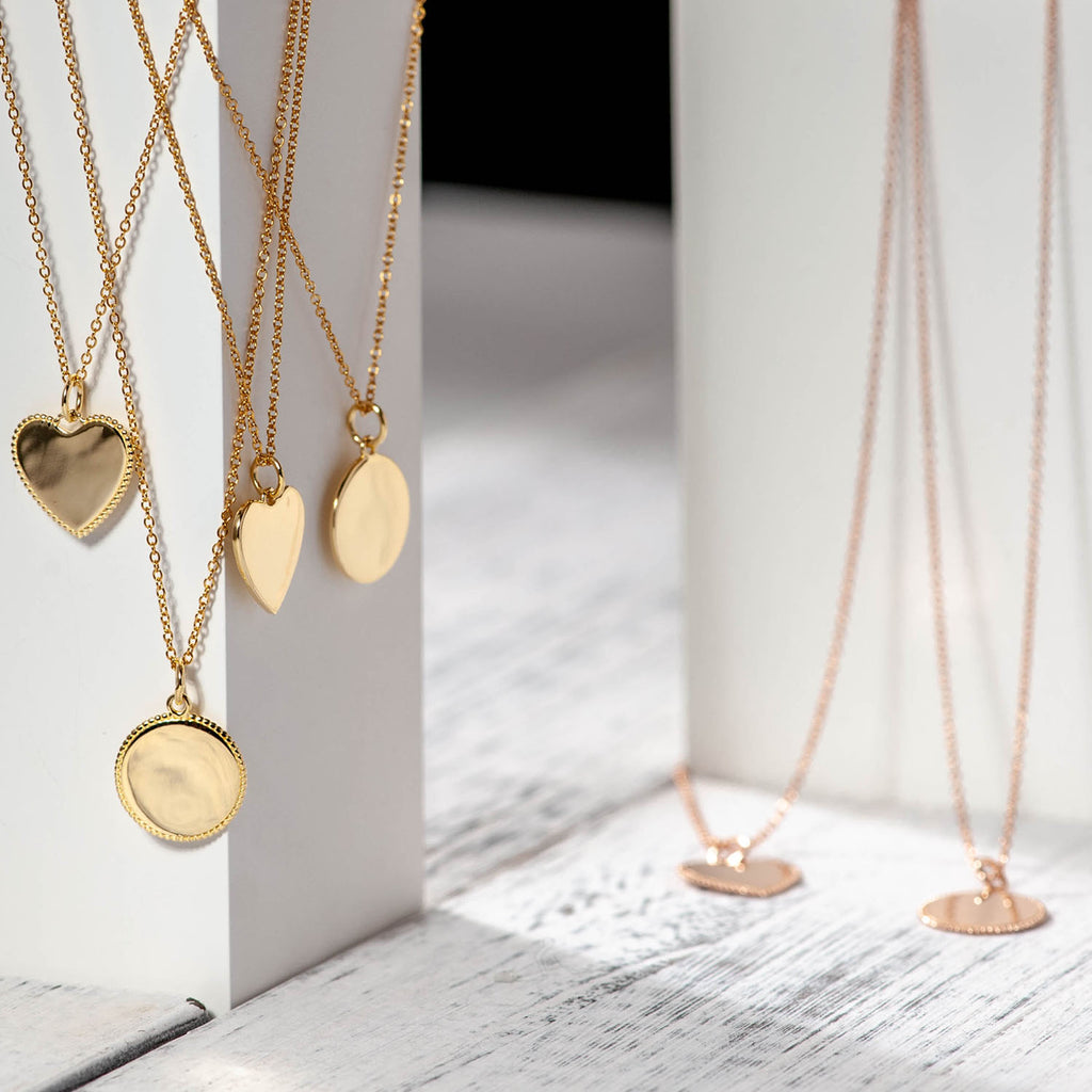 Custom Initial Necklace Personalized heart Pendant Necklace