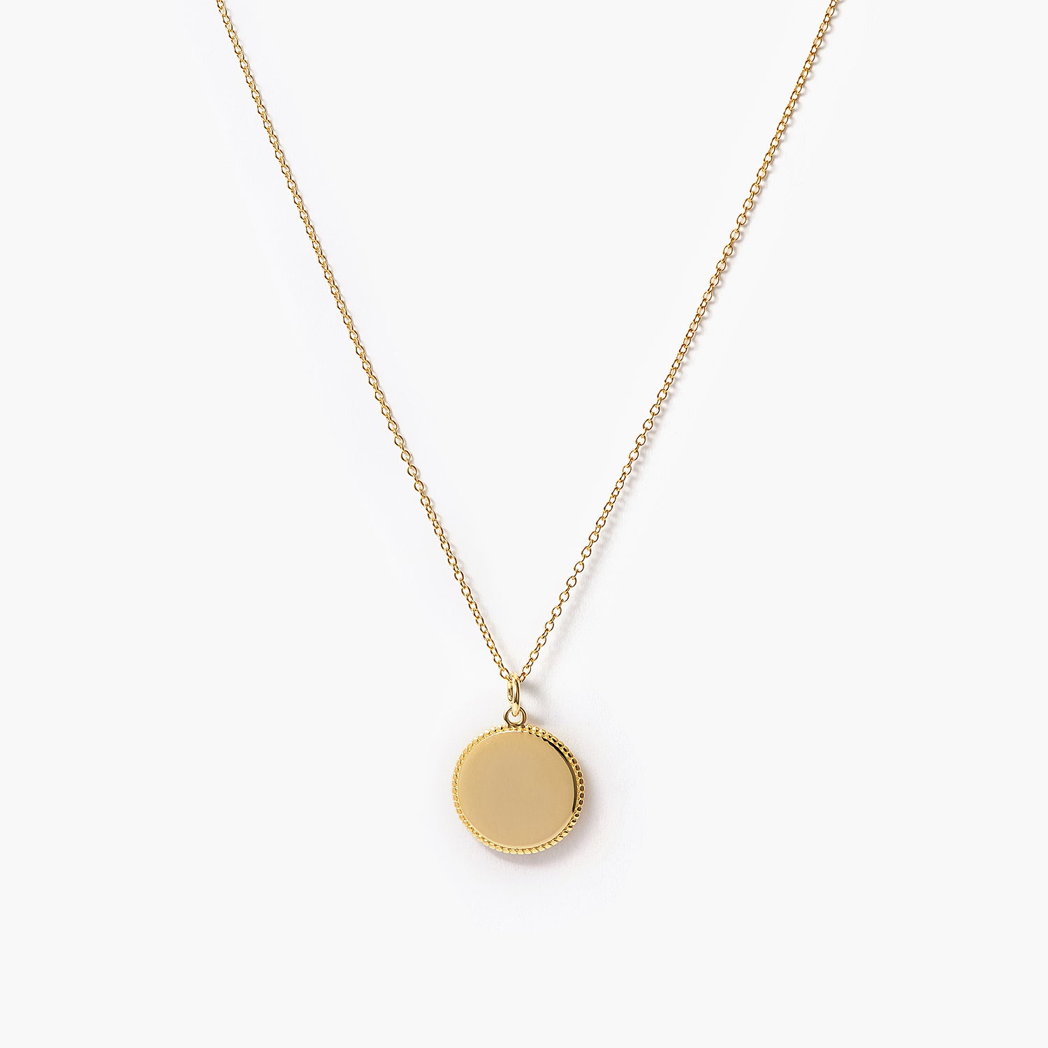Custom Initial Necklace Personalized Beaded Disc Pendant Necklace