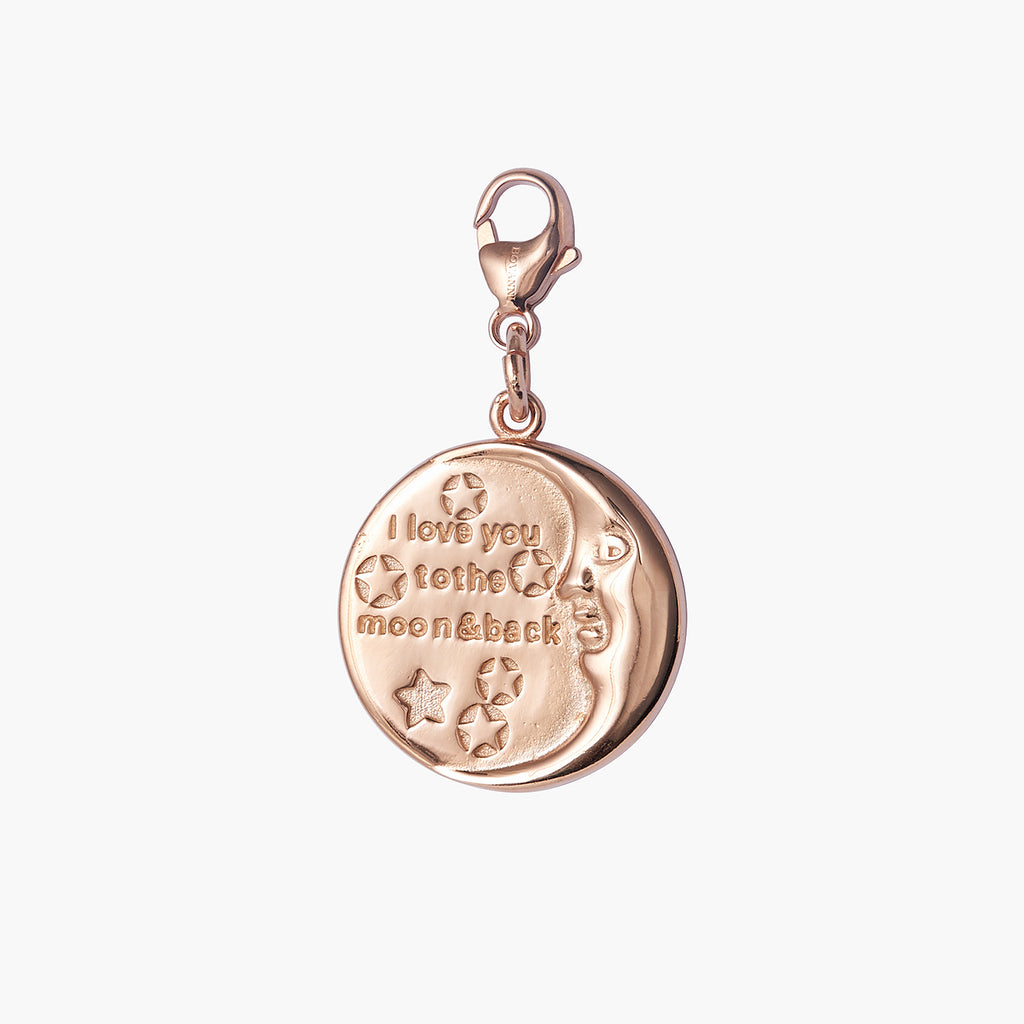 Moon & Back Charm Pendant