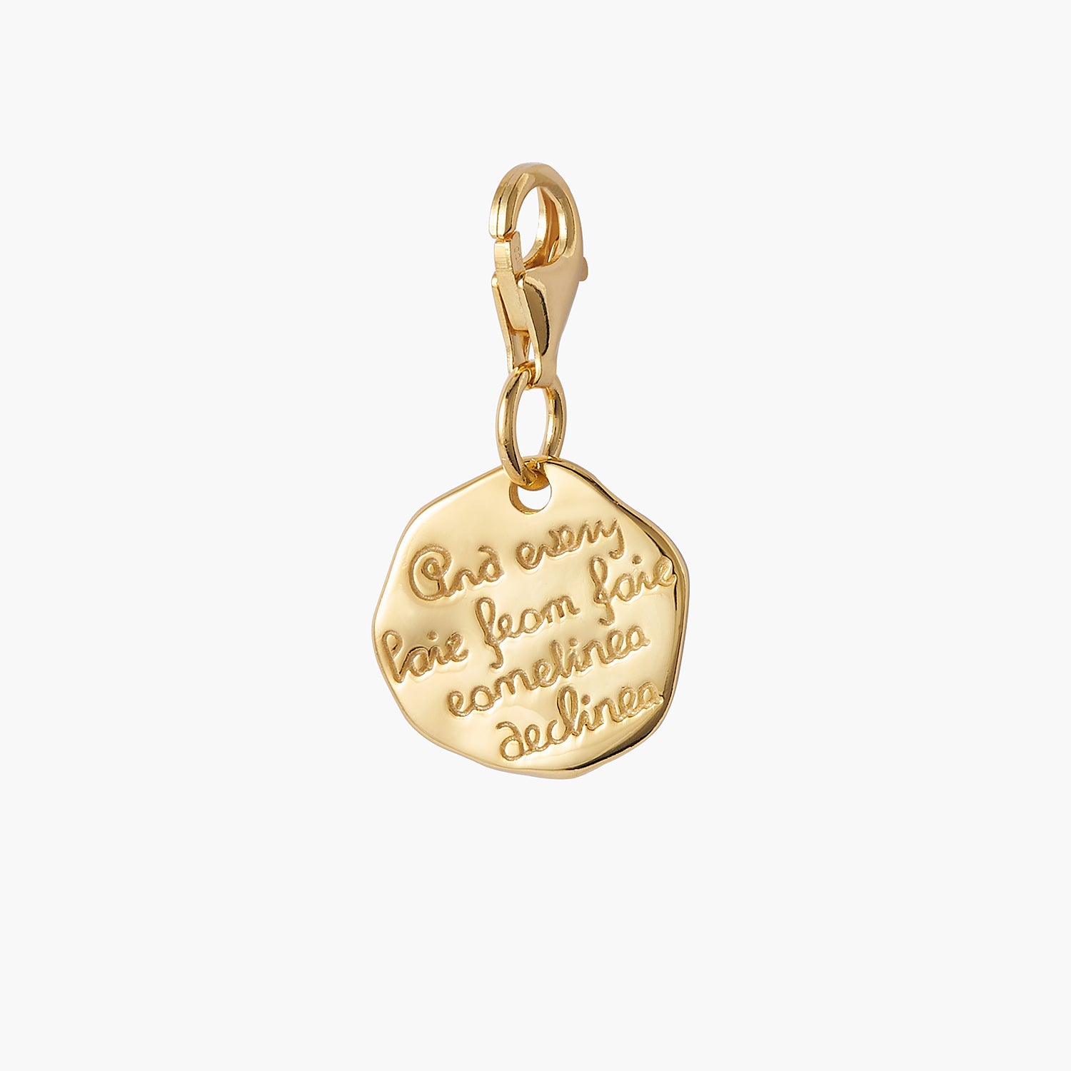 Shaped Bumps Round Disc Pendant