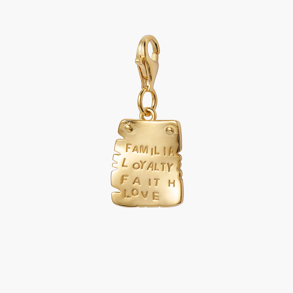 Familia, Loyalty, Faith, Love Charm Pendant