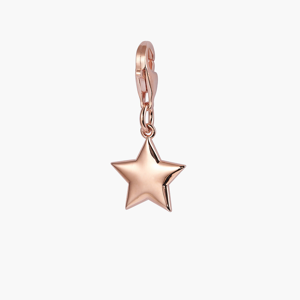 Solid Star Charm Pendant