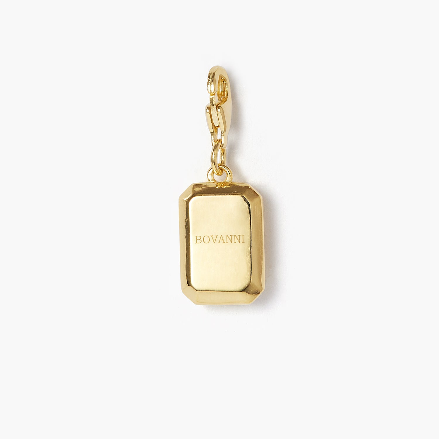 Rectangular Engrave Hollow Bevel Pendant