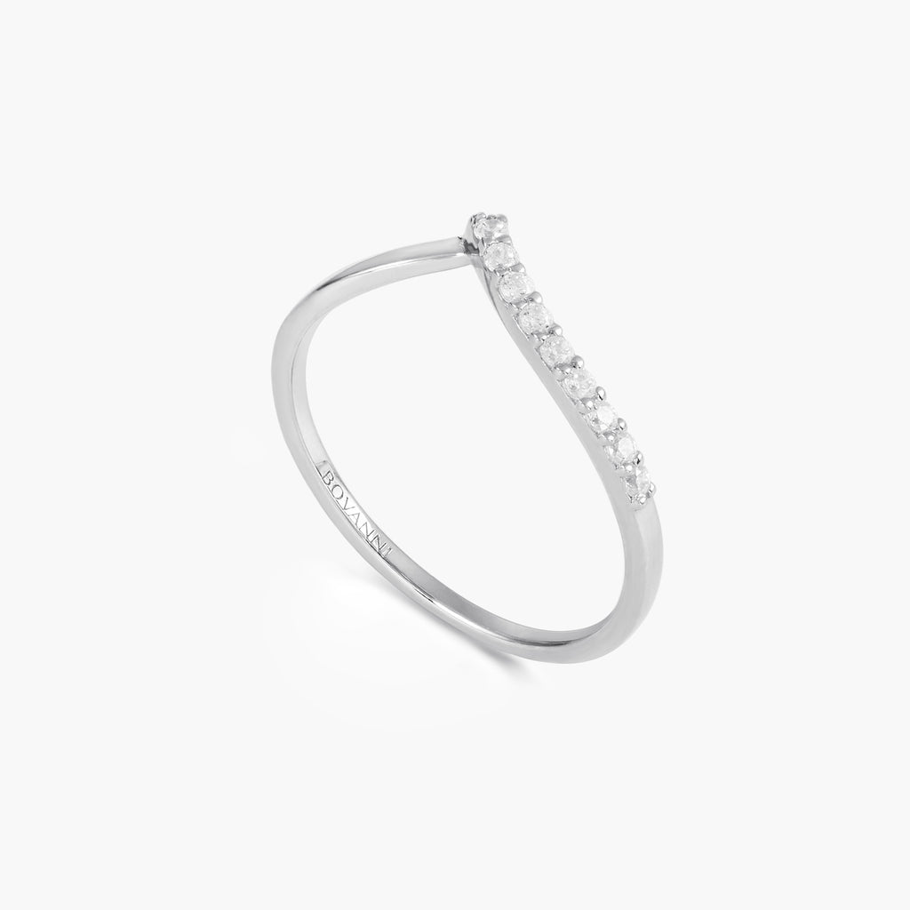 V Ring & Clear CZ